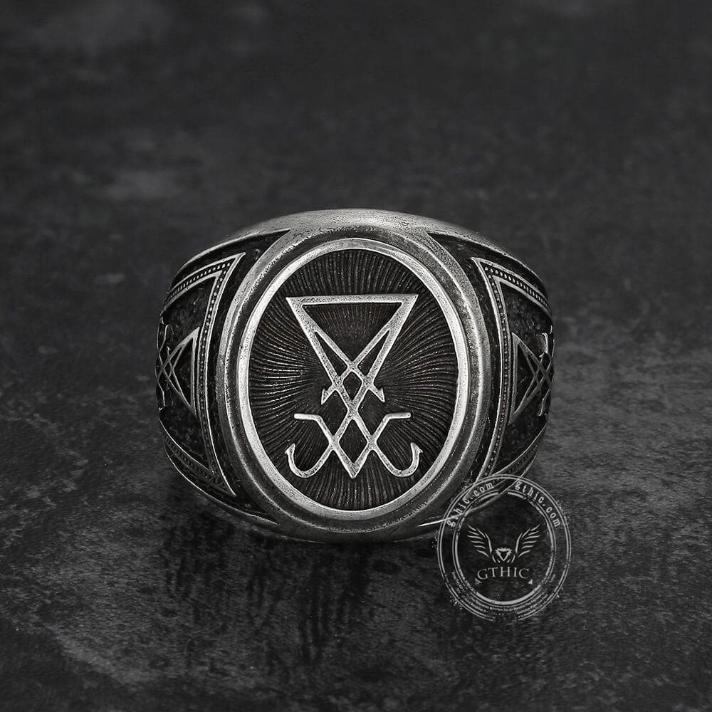 Sigil Of Lucifer Sterling Silver Ring