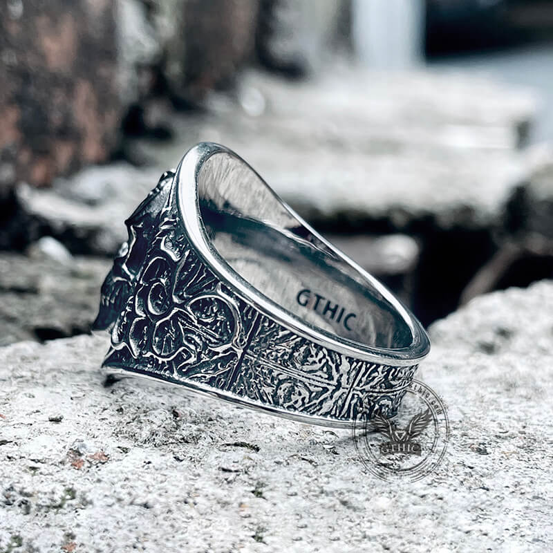 11950-winged-skull-stainless-steel-biker-ring-5.jpg Winged Skull Stainless Steel Biker Ring