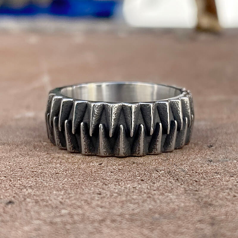 12101-sharp-teeth-stainless-steel-band-ring-1.jpg Sharp Teeth Stainless Steel Band Ring