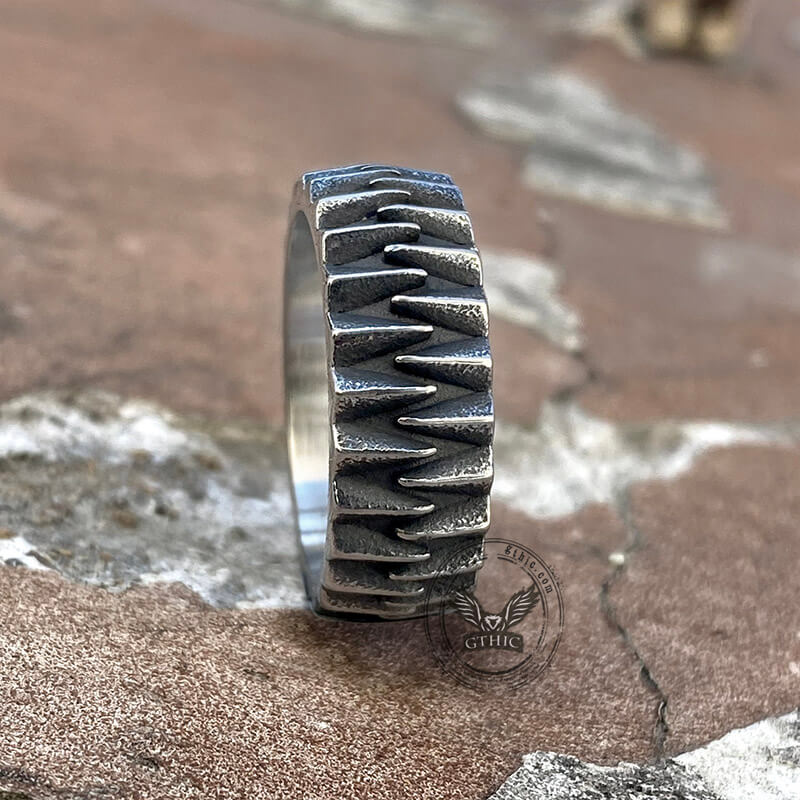 12101-sharp-teeth-stainless-steel-band-ring-3.jpg Sharp Teeth Stainless Steel Band Ring
