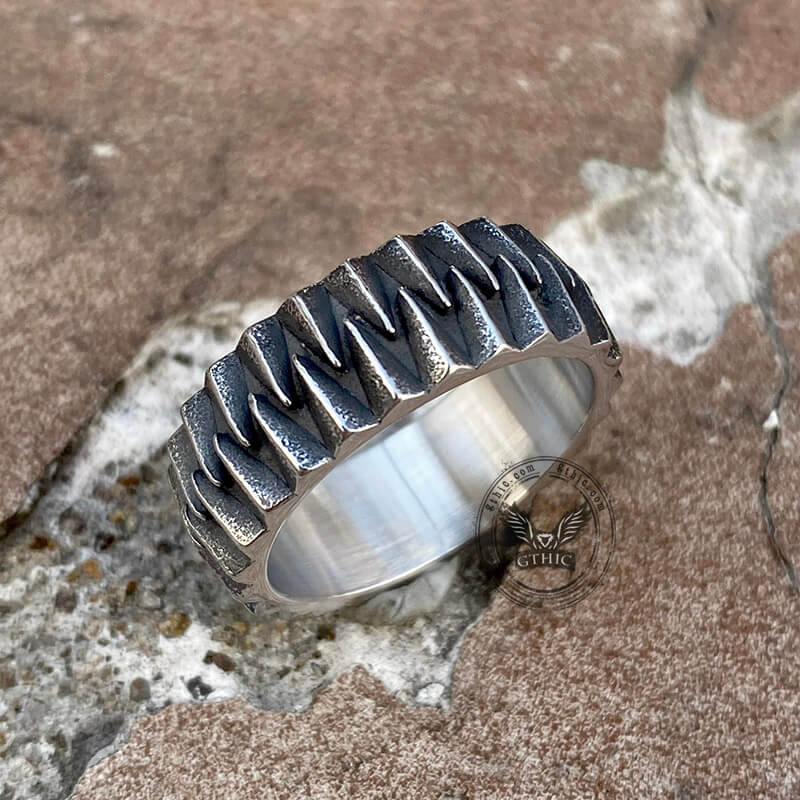 12101-sharp-teeth-stainless-steel-band-ring-4.jpg Sharp Teeth Stainless Steel Band Ring