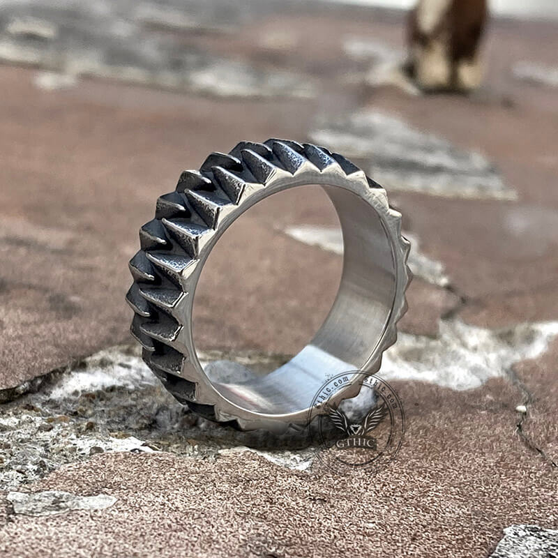 12101-sharp-teeth-stainless-steel-band-ring-5.jpg Sharp Teeth Stainless Steel Band Ring
