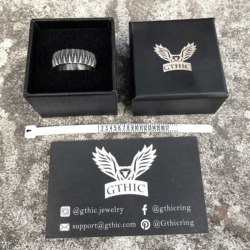 12101-sharp-teeth-stainless-steel-band-ring-6.jpg Sharp Teeth Stainless Steel Band Ring