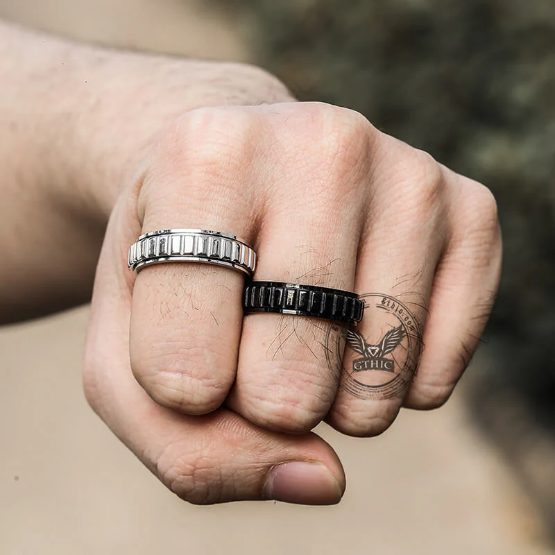 12111-simple-gear-stainless-steel-spinner-ring-2.webp Simple Gear Stainless Steel Spinner Ring