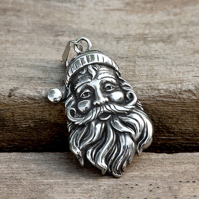 12140-vintage-santa-claus-stainless-steel-pendant-1.jpg Vintage Santa Claus Stainless Steel Pendant