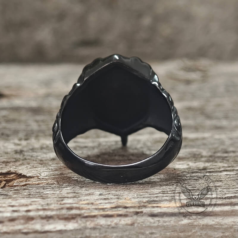 Vintage Sword Stainless Steel Skull Ring