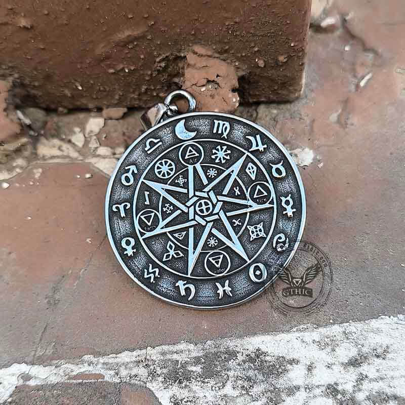 12187-sun-sigil-12-zodiac-stainless-steel-pendant-2.jpg Sun Sigil 12 Zodiac Stainless Steel Pendant