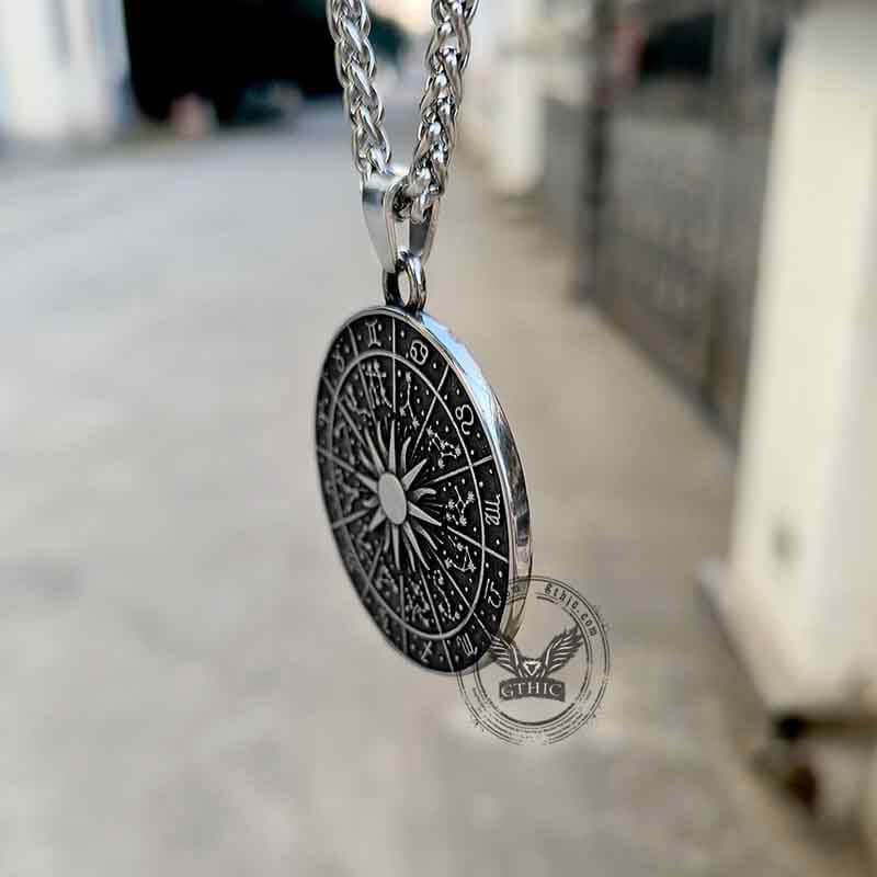 12187-sun-sigil-12-zodiac-stainless-steel-pendant-4.jpg Sun Sigil 12 Zodiac Stainless Steel Pendant