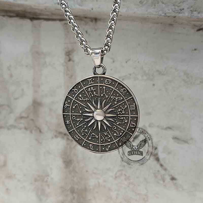 12187-sun-sigil-12-zodiac-stainless-steel-pendant-5.jpg Sun Sigil 12 Zodiac Stainless Steel Pendant