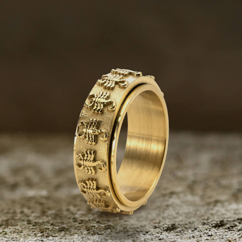 12364-vintage-scorpion-stainless-steel-spinner-ring-4.jpg Vintage Scorpion Stainless Steel Spinner Ring