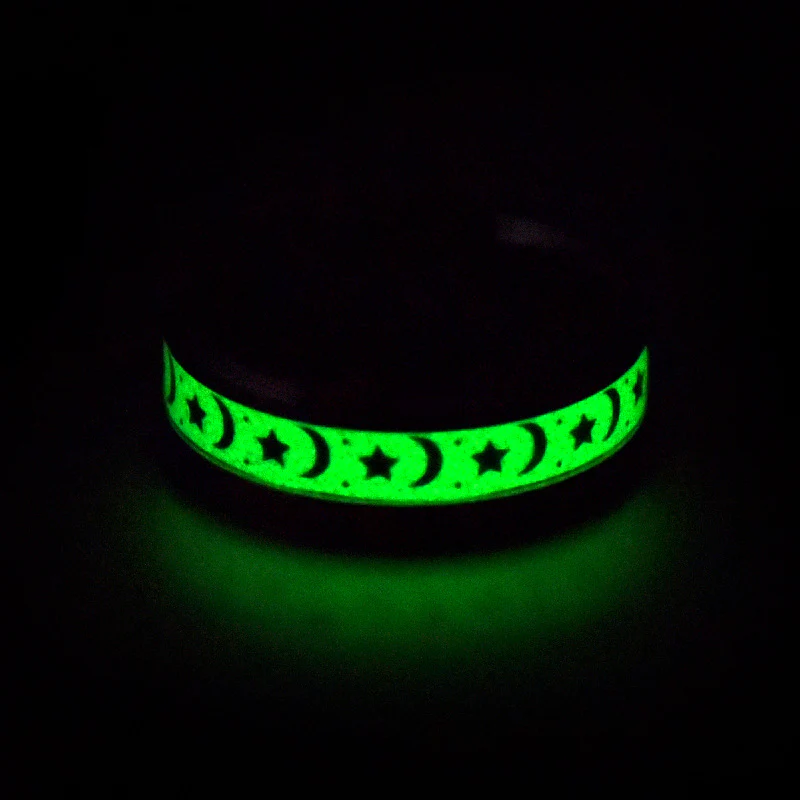 Luminous Star Moon Stainless Steel Epoxy Ring