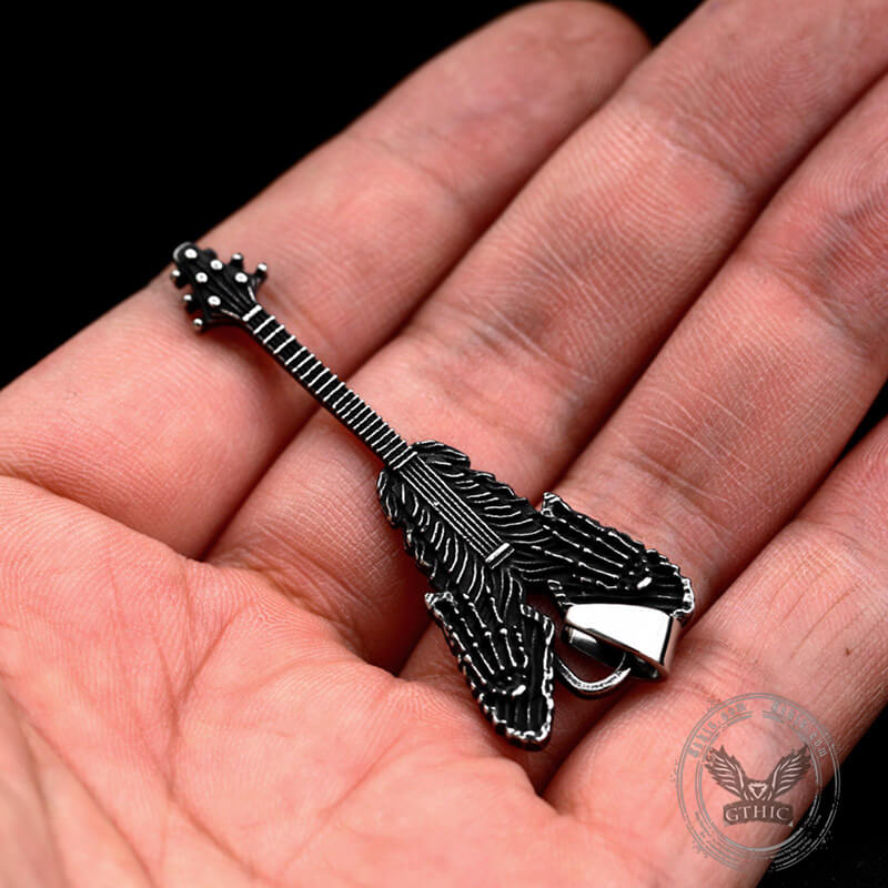 12469-vintage-rock-guitar-stainless-steel-pendant-3.jpg Vintage Rock Guitar Stainless Steel Pendant