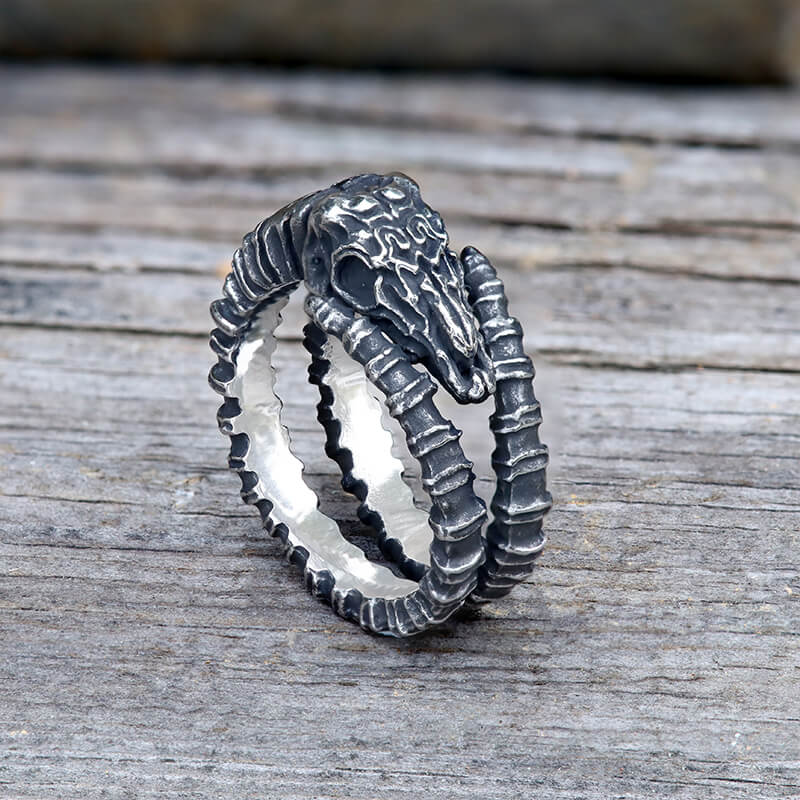 12586-stainless-steel-7-stainless-steel-7-variation-1.jpg Vintage Goat Head Skull Stainless Steel Open Ring