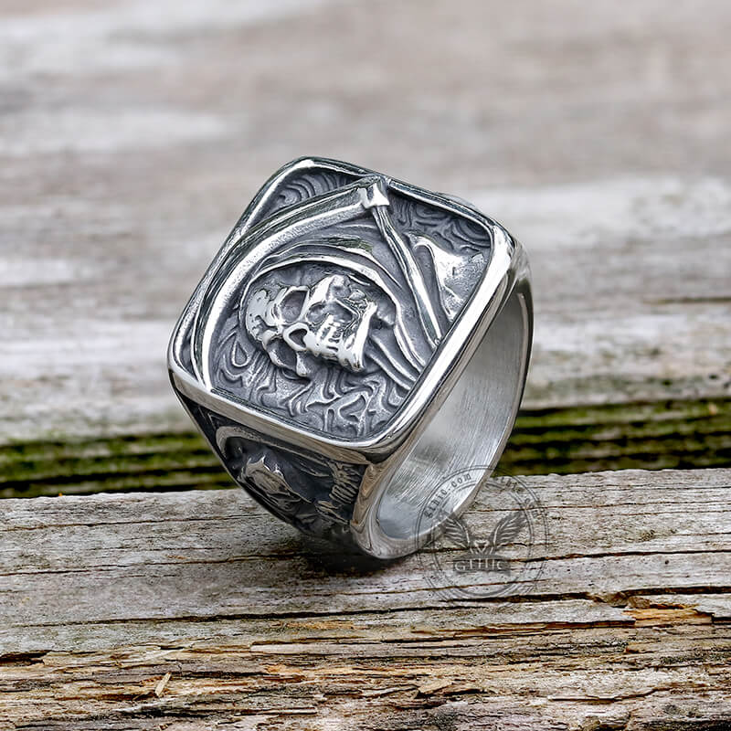 12635-vintage-grim-reaper-skull-stainless-steel-square-ring-3.jpg Vintage Grim Reaper Skull Stainless Steel Square Ring