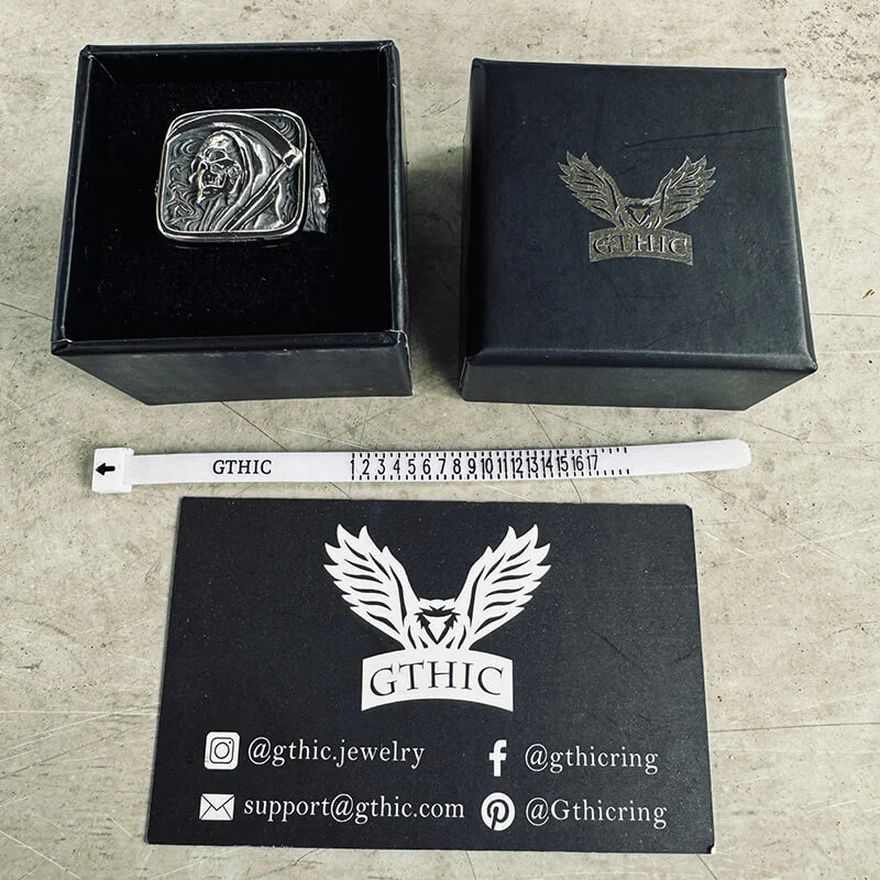 12635-vintage-grim-reaper-skull-stainless-steel-square-ring-6.webp Vintage Grim Reaper Skull Stainless Steel Square Ring