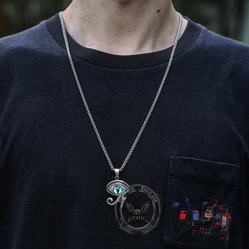 Vintage Eye of Ra Stainless Steel Pendant