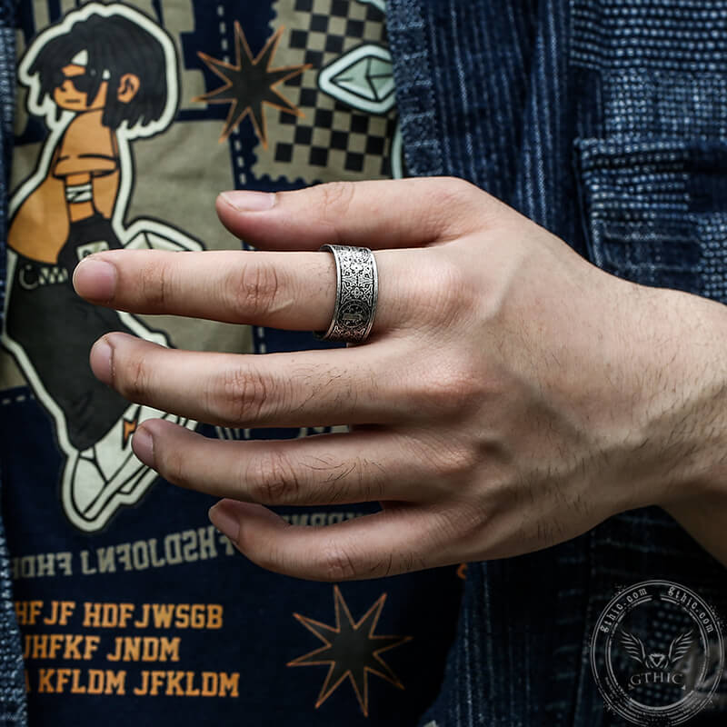 12681-st.-benedict-medal-stainless-steel-cross-ring-2.jpg St. Benedict Medal Stainless Steel Cross Ring