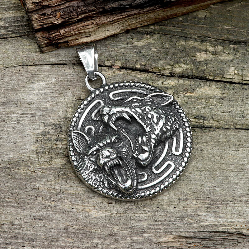 12749-vintage-nordic-wolf-valknut-stainless-steel-viking-pendant-5.jpg Vintage Nordic Wolf Valknut Stainless Steel Viking Pendant
