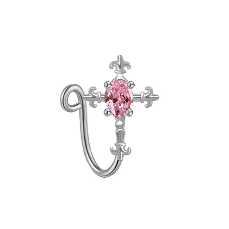 Cross Star Heart Shape Stainless Steel Nose Ring