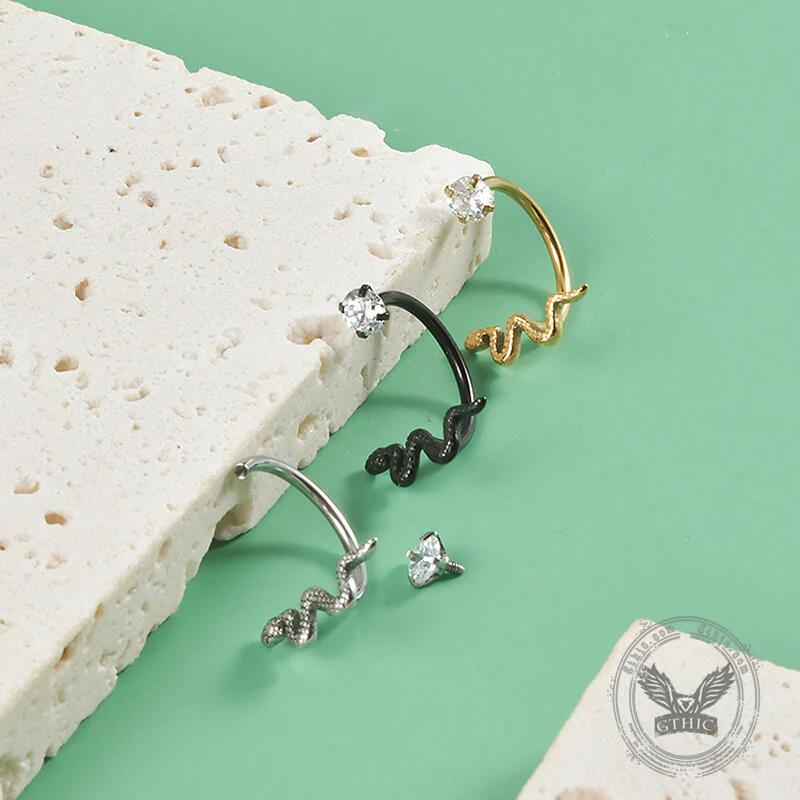 12822-16g-snake-design-stainless-steel-horseshoe-lip-ring-8.webp 16G Snake Design Stainless Steel Horseshoe Lip Ring