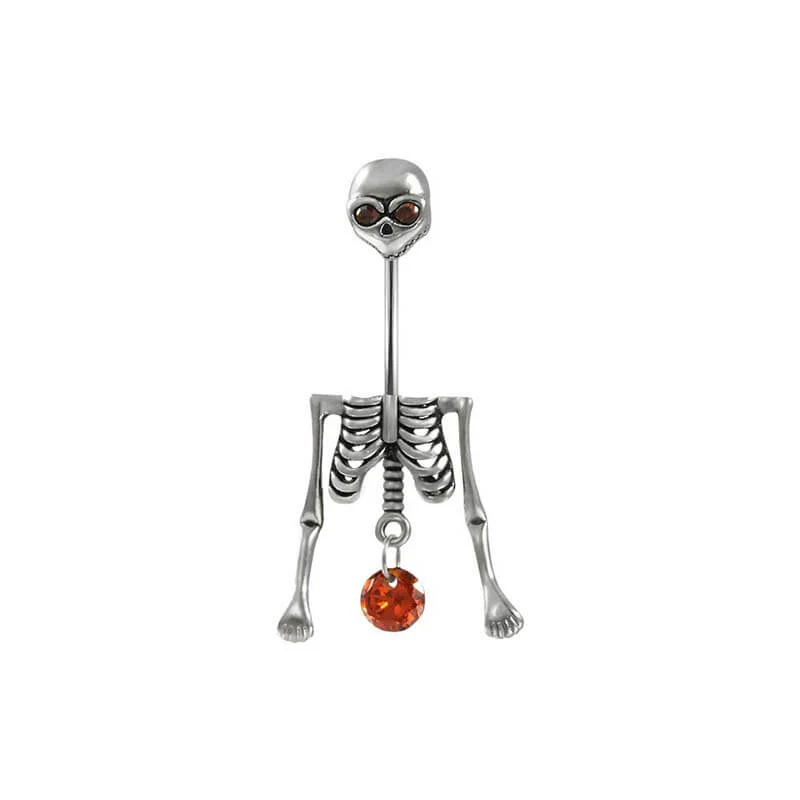 Punk Rickets Skull Stainless Steel Piercing Earrings