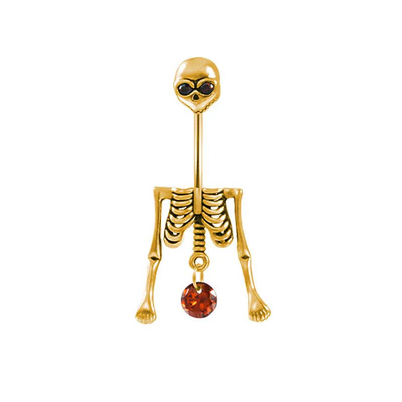 Punk Rickets Skull Stainless Steel Piercing Earrings