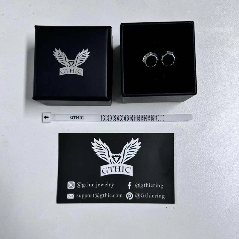 Viking Runes Octagon Stainless Steel Stud Earrings