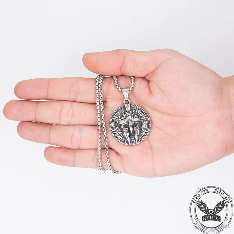 Viking Warrior Mask Stainless Steel Necklace