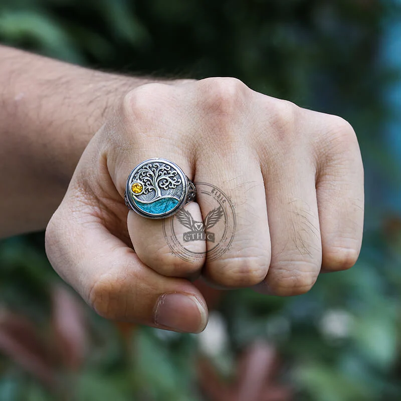 12985-viking-tree-of-life-stainless-steel-amulet-ring-2.webp Viking Tree of Life Stainless Steel Amulet Ring