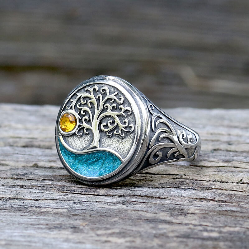 12985-viking-tree-of-life-stainless-steel-amulet-ring-4.jpg Viking Tree of Life Stainless Steel Amulet Ring