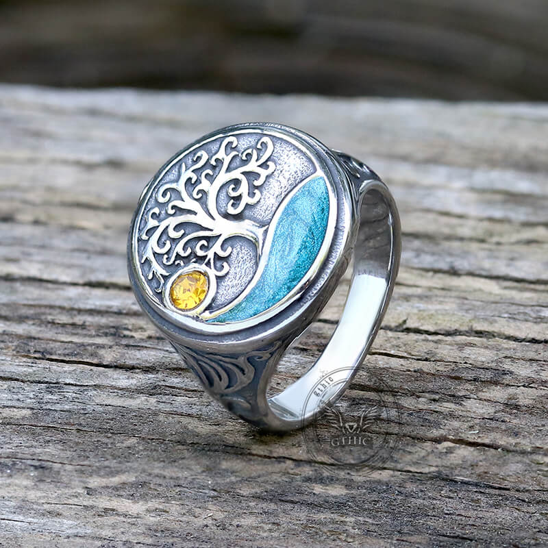 12985-viking-tree-of-life-stainless-steel-amulet-ring-5.jpg Viking Tree of Life Stainless Steel Amulet Ring