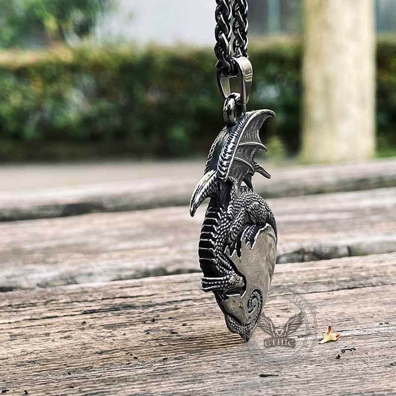 13025-gothic-dragon-heart-stainless-steel-pendant-5.jpg Gothic Dragon Heart Stainless Steel Pendant