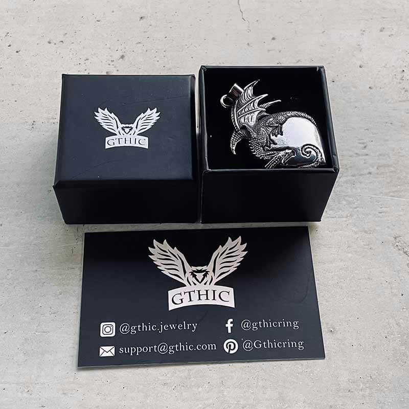 13025-gothic-dragon-heart-stainless-steel-pendant-9.jpg Gothic Dragon Heart Stainless Steel Pendant