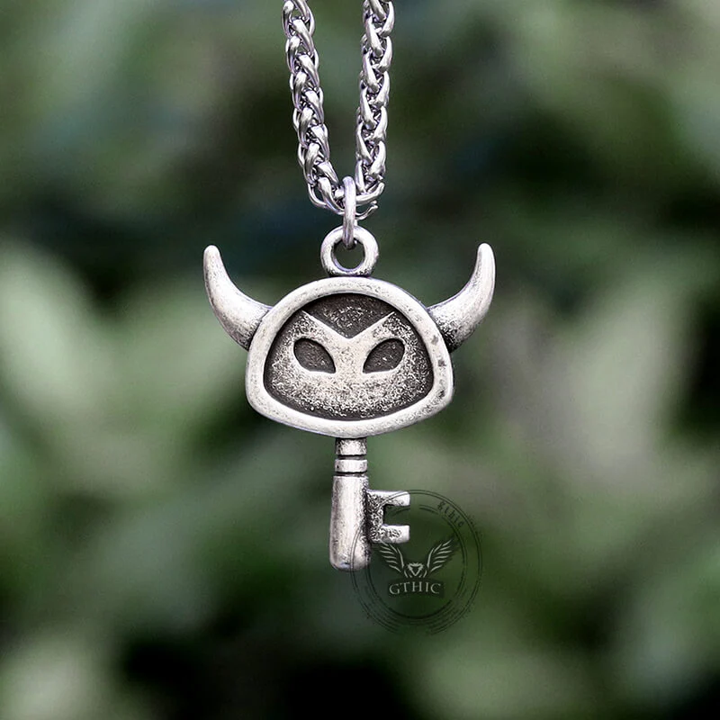 Punk Devil Key Stainless Steel Pendant