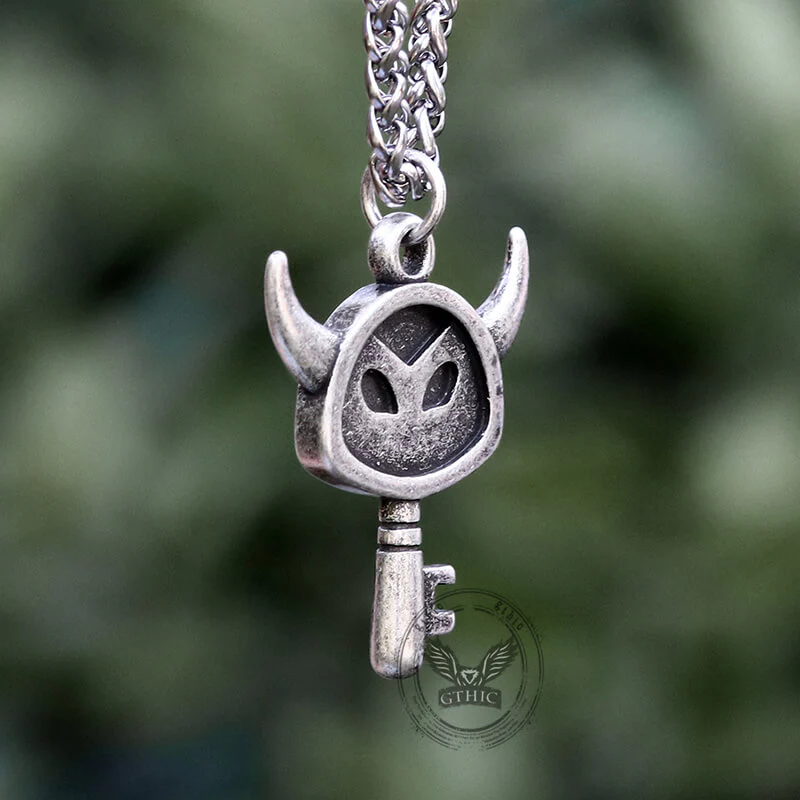 Punk Devil Key Stainless Steel Pendant