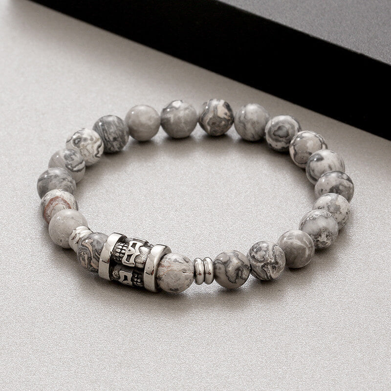 13144-vintage-skull-pattern-natural-stone-bracelet-10.jpg Vintage Skull Pattern Natural Stone Bracelet