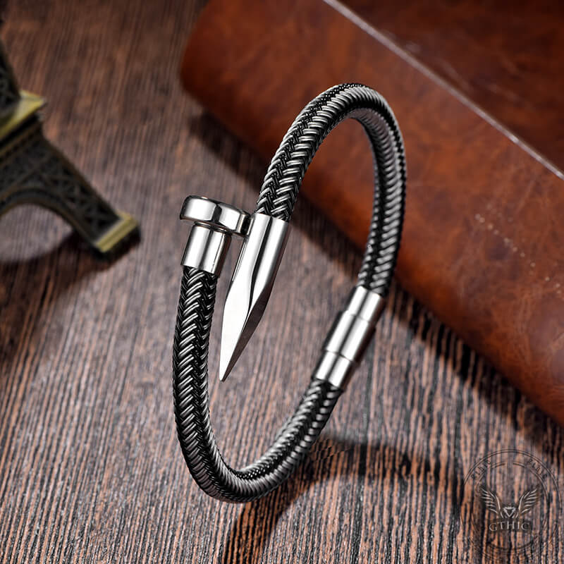 13167-curved-nail-simple-stainless-steel-bracelet-1.jpg Curved Nail Simple Stainless Steel Bracelet