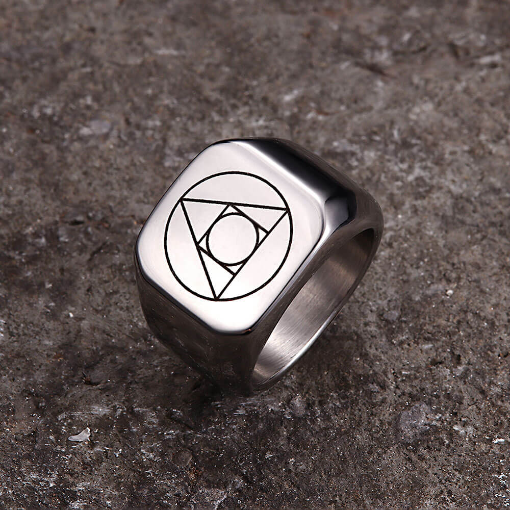 Philosopher Stone Stainless Steel Occultism Ring