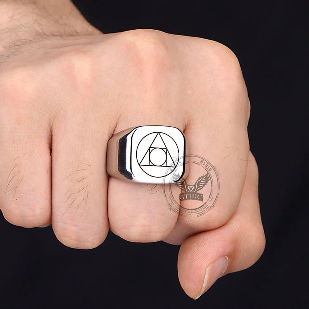 Philosopher Stone Stainless Steel Occultism Ring