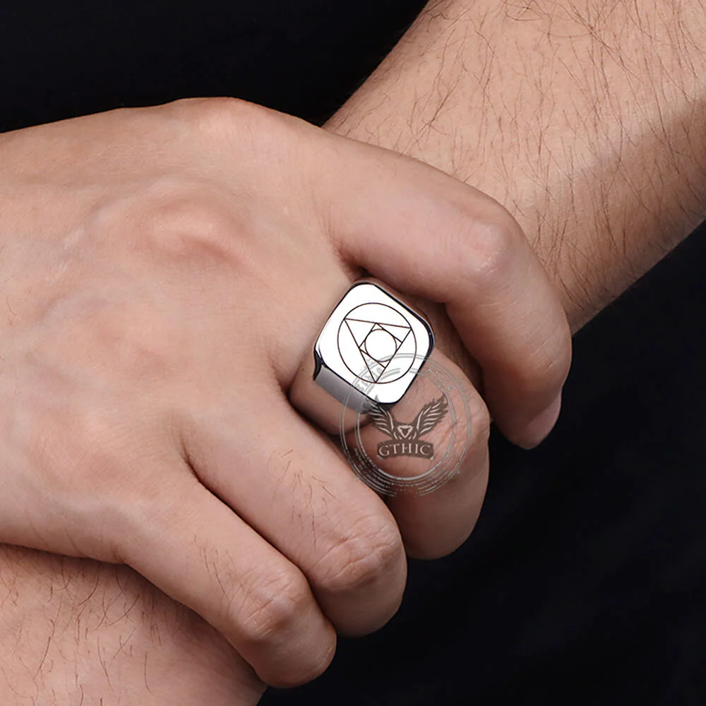Philosopher Stone Stainless Steel Occultism Ring