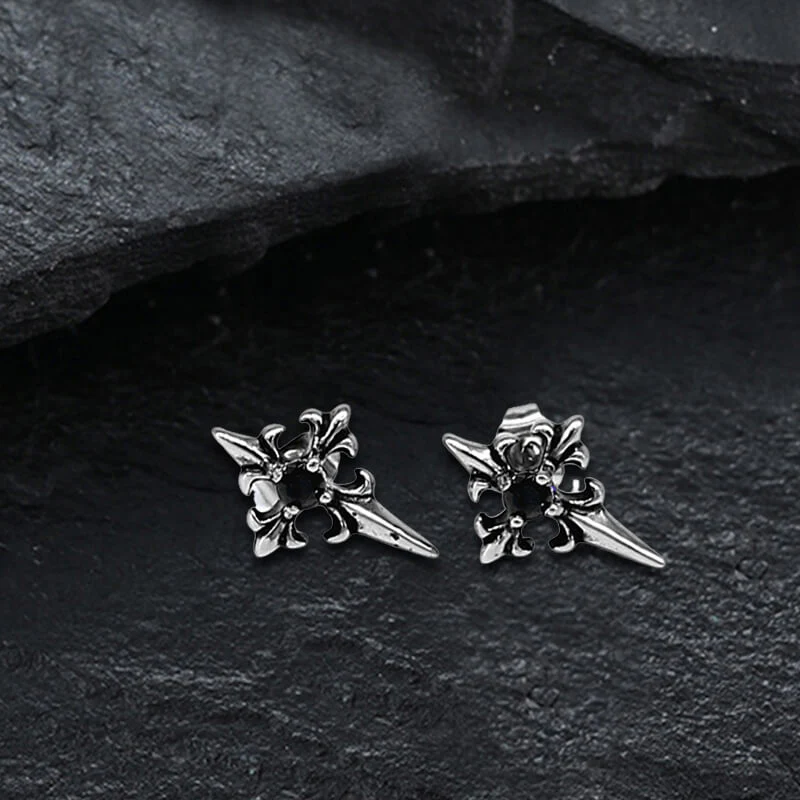 13210-cross-inlaid-black-stone-stainless-steel-earrings-5.webp Cross Inlaid Black Stone Stainless Steel Earrings