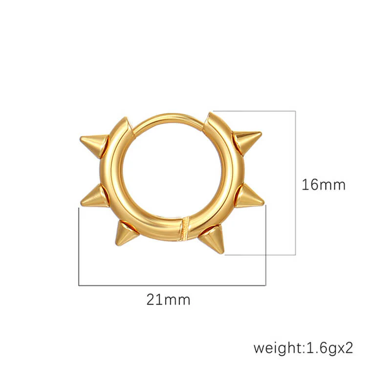 13217-solid-color-spike-stainless-steel-huggie-earrings-9.webp Solid Color Spike Stainless Steel Huggie Earrings