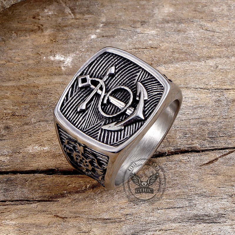 13251-nordic-anchor-compass-stainless-steel-ring-3.jpg Nordic Anchor Compass Stainless Steel Ring