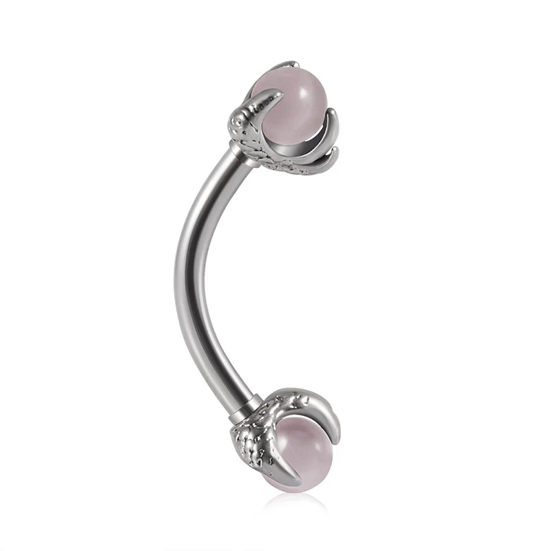 Gothic Dragon Claw Bead Stainless Steel Piercing Earrings