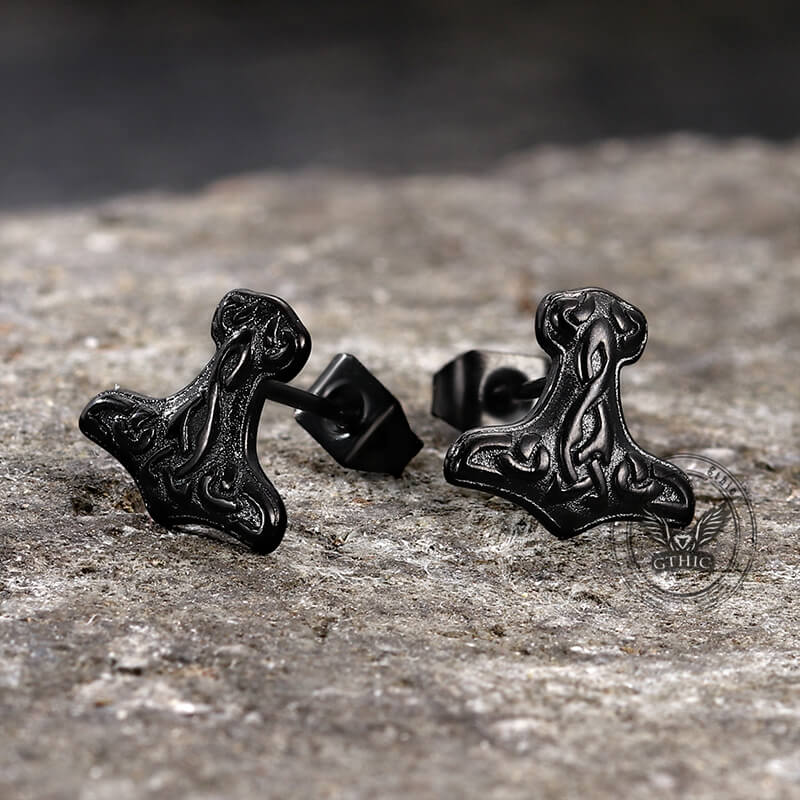 13398-viking-mjolnir-stainless-steel-stud-earrings-5.jpg Viking Mjolnir Stainless Steel Stud Earrings