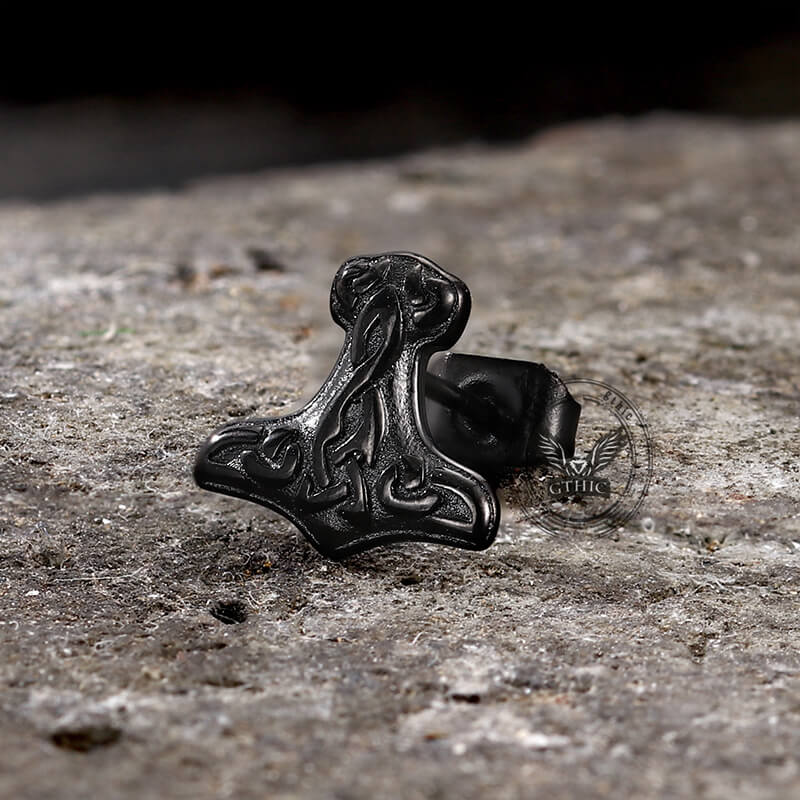 13398-viking-mjolnir-stainless-steel-stud-earrings-6.jpg Viking Mjolnir Stainless Steel Stud Earrings