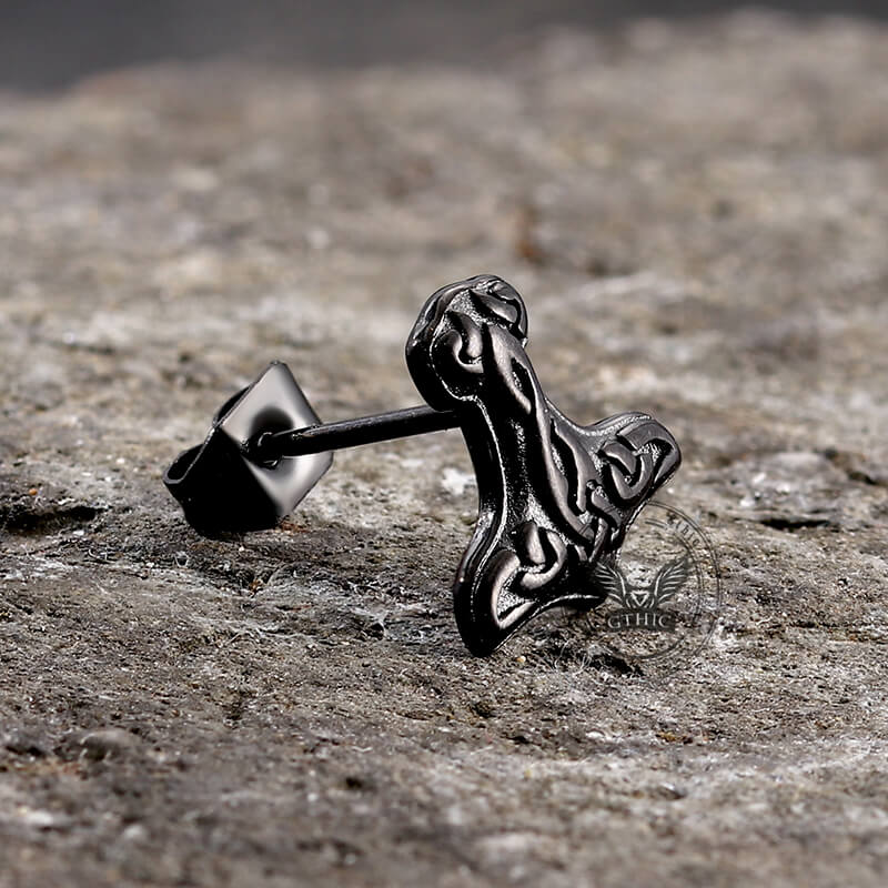 13398-viking-mjolnir-stainless-steel-stud-earrings-7.jpg Viking Mjolnir Stainless Steel Stud Earrings