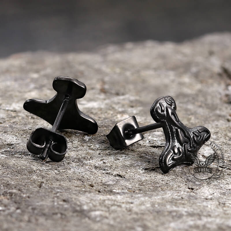 13398-viking-mjolnir-stainless-steel-stud-earrings-9.jpg Viking Mjolnir Stainless Steel Stud Earrings