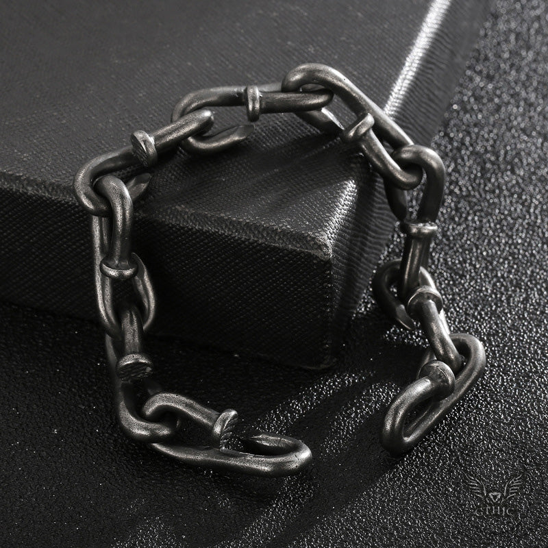 Vintage Bent Nail Stainless Steel Bracelet