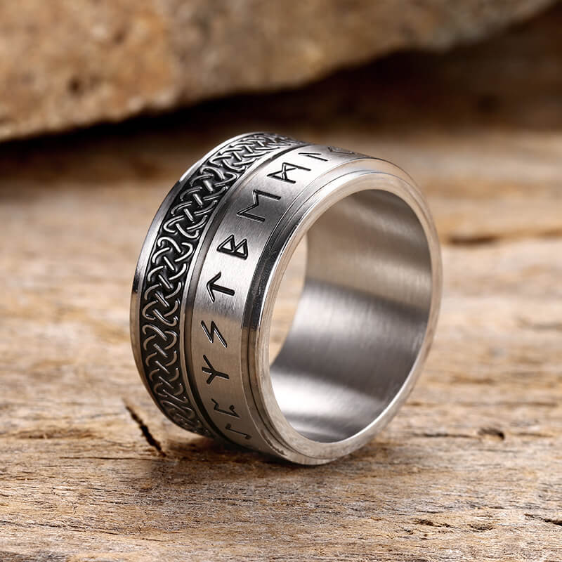 13412-silver-7-silver-7-variation-1.jpg Celtic Knot Runes Viking Spinner Stainless Steel Ring